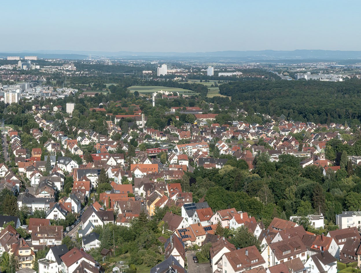 Bild von Stuttgart Möhringen von oben