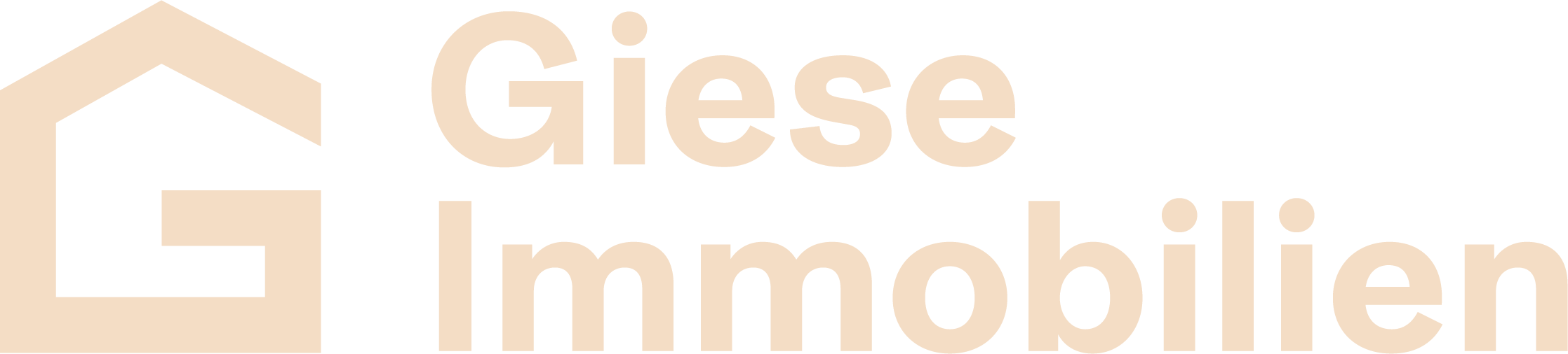 Giese Immobilien Logo Sandfarben