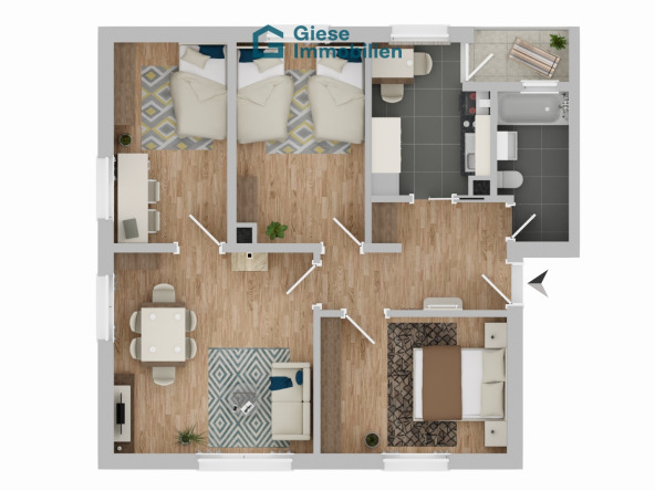 Illustrierter Grundriss