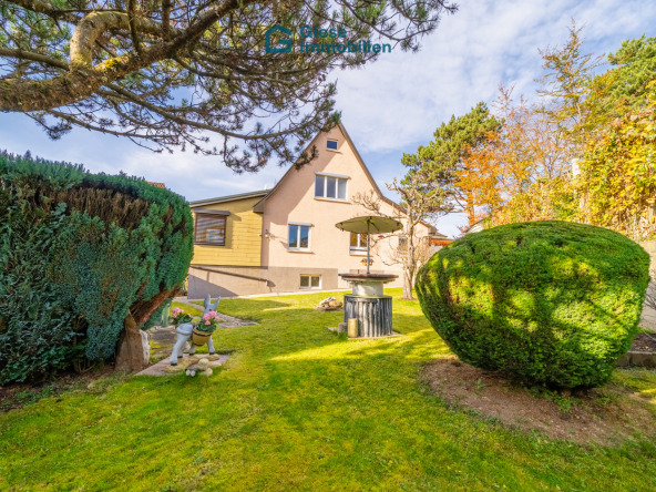 Garten mit Hausansicht