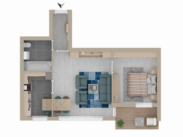 Illustrierter Grundriss