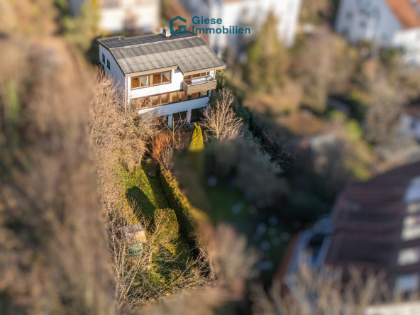 Drohne Garten mit Grundst&uuml;ck